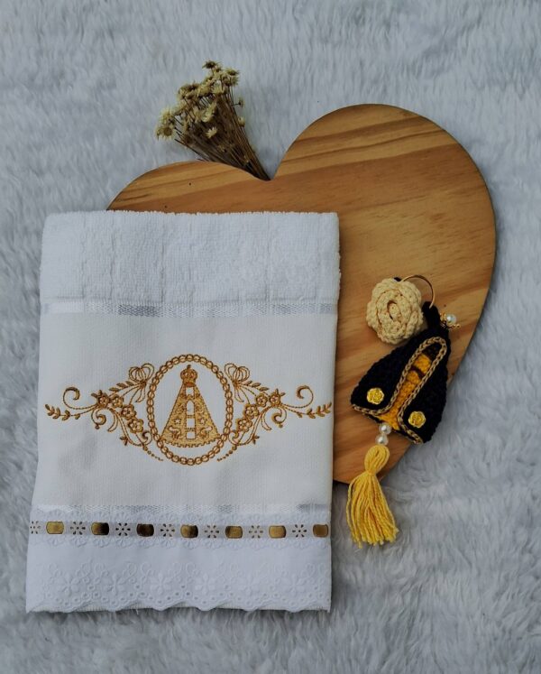 Kit Toalhinha N. Sra. Aparecida e Chaveiro